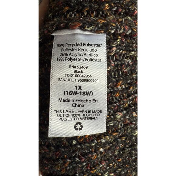 Terra & Sky Womens Chunky Thick Knit Cardigan Size 1X Cozy Fall Layer Oversized - Picture 6 of 16